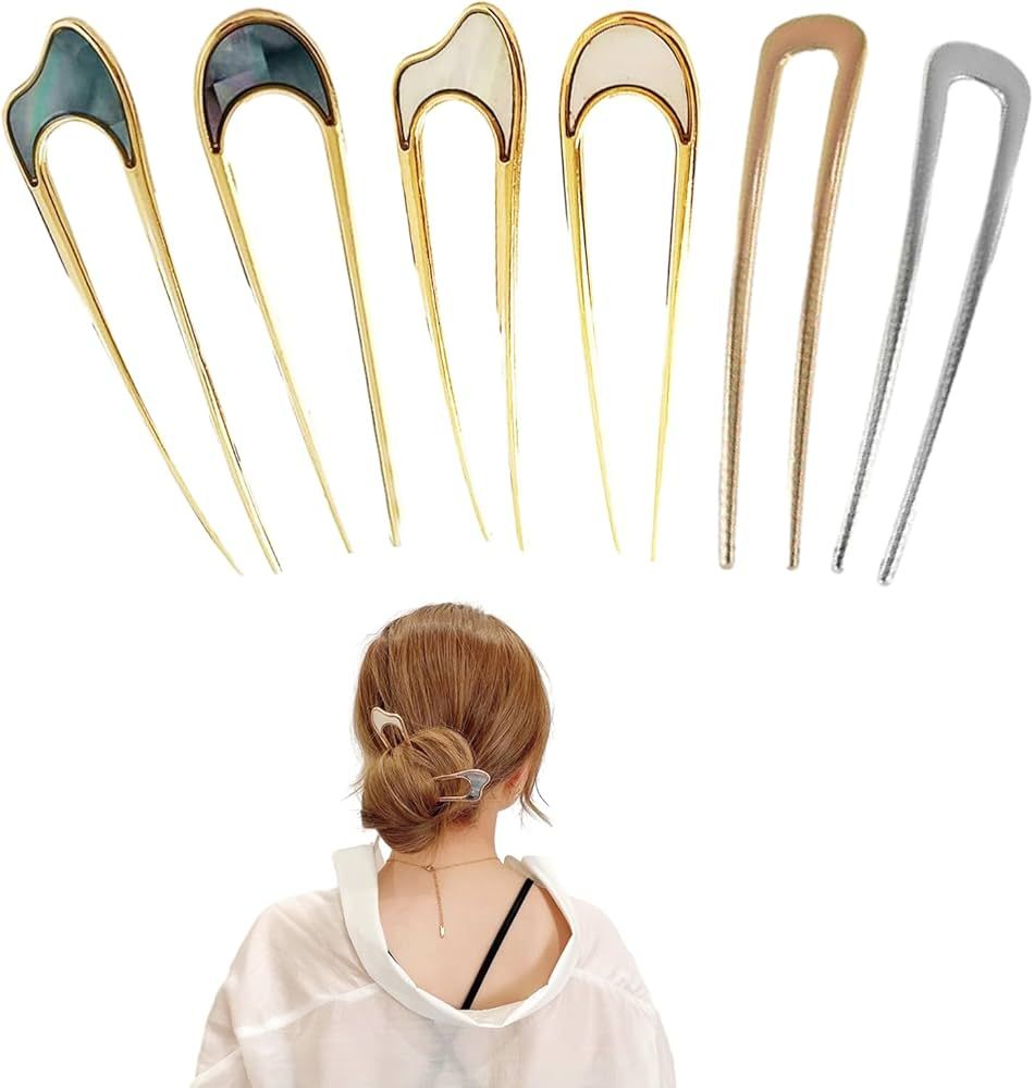 Fiona Franchimon Lot de 6 épingles à cheveux françaises pour femme, accessoires pour chignons, pinces de sécurité, mini design simple, 6 modèles différents, petits outils torsadés : Amazon.fr: Beauté et Parfum