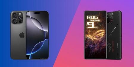 مقارنة بين هاتفي ROG Phone 9 Pro و iPhone 16 Pro Max