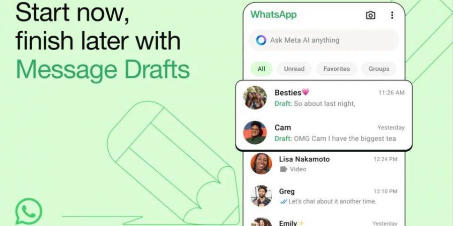 تطبيق WhatsApp يضيف ميزة مسودات الرسائل بدون مزامنة بين الأجهزة