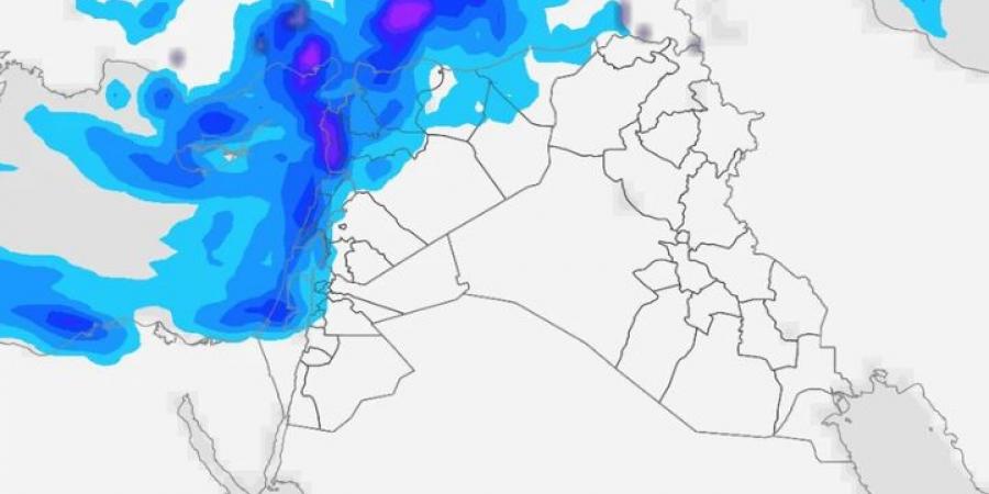 منخفض جوي يجلب أمطارًا غزيرة رعدية على بلاد الشام وثلوج متوقعة في سوريا ولبنان منتصف الأسبوع