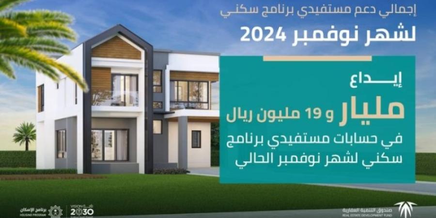 إيداع مليار ريال لمستفيدي الدعم السكني