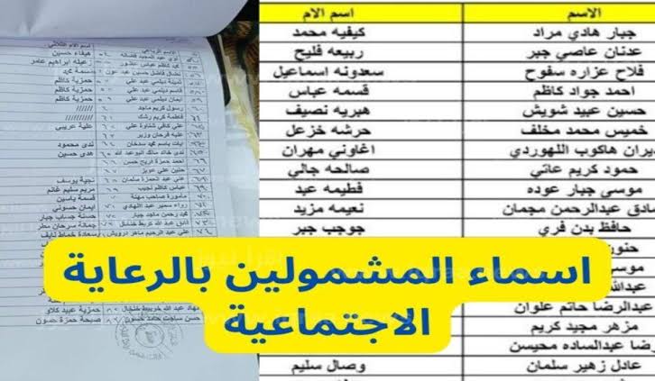 استخرج “pdf” كشوفات رابط أسماء المشمولين في الرعاية الاجتماعية الوجبة الأخيرة 2024 في العراق من منصة مظلتي