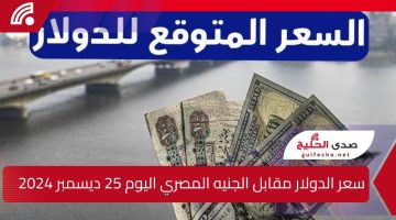 “الاخضر طاير”.. سعر الدولار مقابل الجنيه المصري اليوم 25 ديسمبر 2024 سعر الذهب اليوم