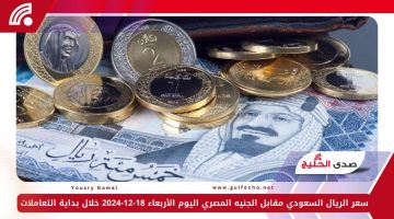 سعر الريال السعودي مقابل الجنيه المصري اليوم الأربعاء 18-12-2024 خلال بداية التعاملات